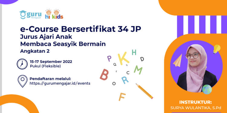 Sertifikat Jurus Jitu Ajari Anak Membaca Seasyik Bermain