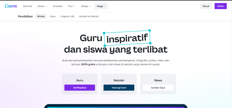 Mendaftar Akun Canva Untuk Pendidikan