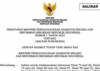 Permenpan RB No 1/2023 Tentang Jabatan Fungsional