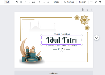 Kartu Ucapan Idul Fitri dengan Canva