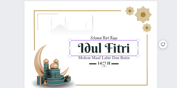 Kartu Ucapan Idul Fitri dengan Canva