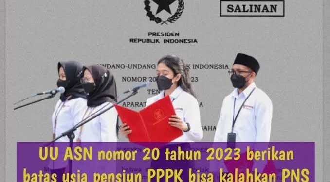 UU ASN No 20 Tahun 2023 telah disahkan, sehingga PPPK sekarang resmi mendapatkan uang pensiun.